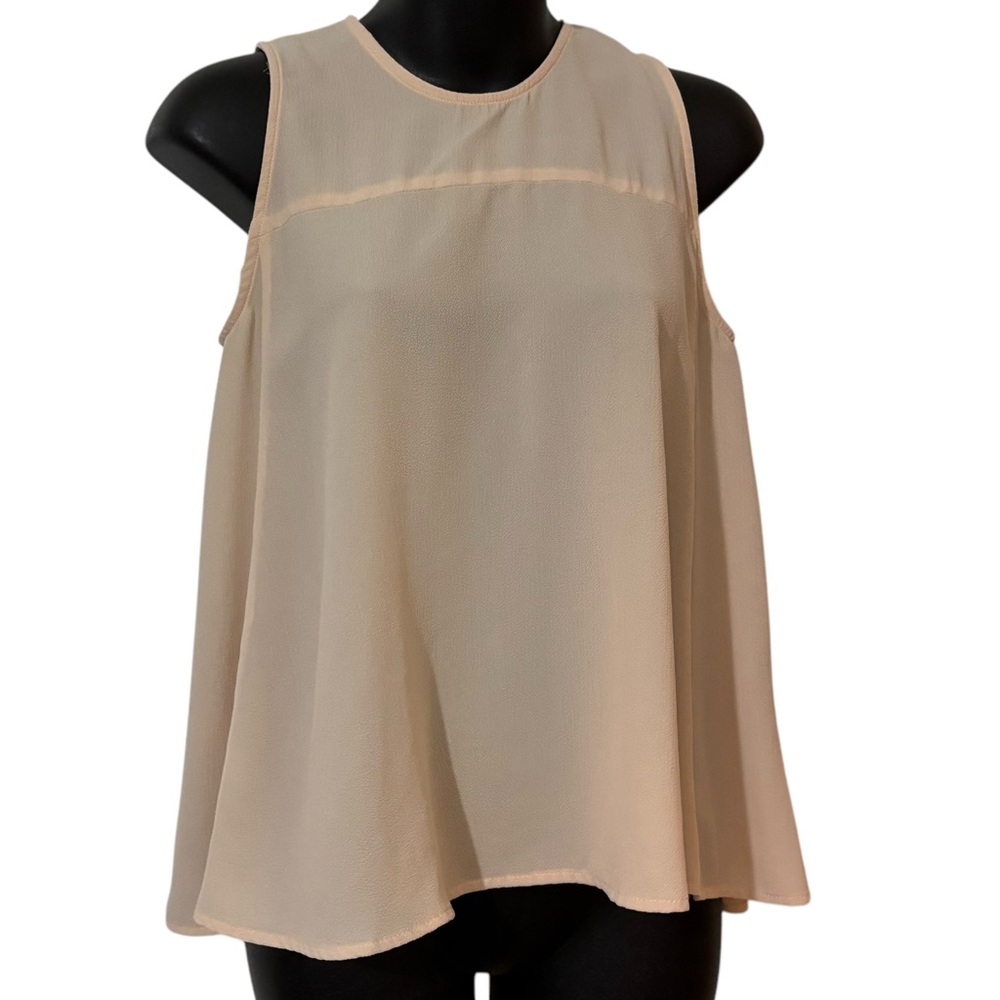 Mabel women’s semi sheer textured sleeveless blouse size XS